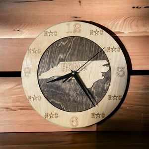 Wall Clock, North Carolina  Unique home decor for any room, State wall clock